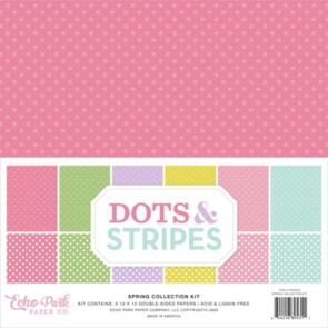 Echo Park Double-Sided Collection Pack 12"X12" 12/Pkg - Dots/Stripes, Spring