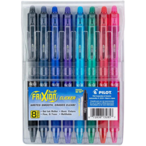 FriXion Ball Clicker Erasable Fine Point Pens 8/Pkg Assorted Colors