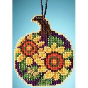 Mill Hill Cross Stitch Ornament Kit - Sunflower Pumpkin