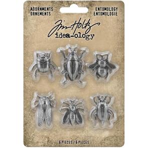 Idea-Ology Tim Holtz Metal Adornments 5/Pkg Entomology