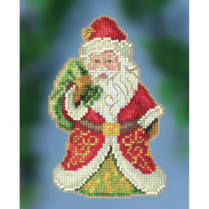 Mill Hill Jim Shore Counted Cross Stitch Kit 3.25"X5" - Gift Bearing Santa