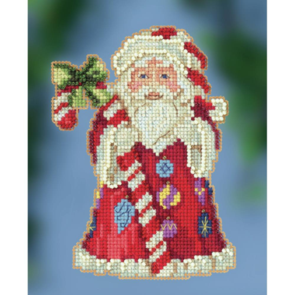 Mill Hill Jim Shore Counted Cross Stitch Kit 3.75"X5" - Candy Cane Santa