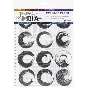 Ranger Ink  Dina Wakley Media Collage Tissue Paper 7.5"X10" 20/Pkg - Elements