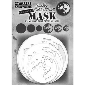 Stampers Anonymous  Tim Holtz Layering Mask Set 6/Pkg - Moon