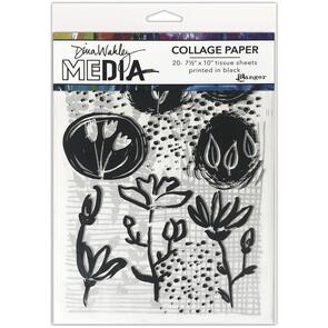Ranger Ink Dina Wakley Media Collage Paper - Things That Grow