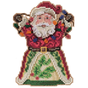 Mill Hill Jim Shore Counted Cross Stitch Kit 3.5"x5" - Santa With Lights
