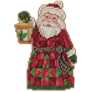 Mill Hill Jim Shore Counted Cross Stitch Kit 3.5"x5" - Santa With Lantern