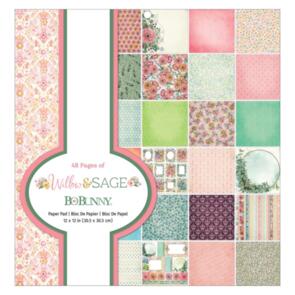 American Crafts BoBunny Single-Sided Paper Pad 12"X12" 48/Pkg - Willow & Sage
