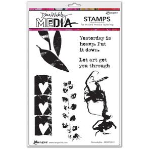 Ranger Ink  Dina Wakley Media Cling Stamps 6"X9" - Remarkable