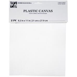 Zehrco-Giancola Perforated Plastic Canvas 14ct 8.25x11" 2/Pk - White