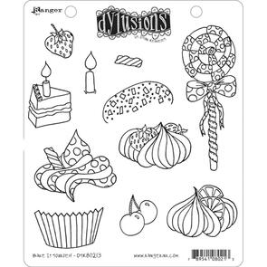 Ranger Ink  Dylusions Cling Stamp Collections - Bake It Yourself