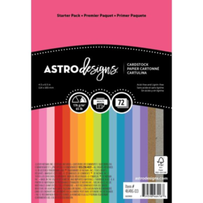 Neenah Astrodesigns Cardstock Pack 4.5"X6.5" 72/Pkg