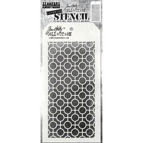 Stampers Anonymous Tim Holtz Layered Stencil 4.125"X8.5" - Linked Circles
