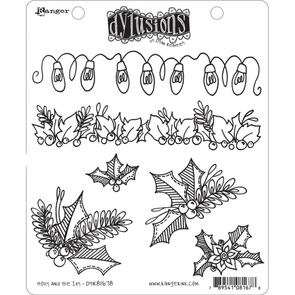 Ranger Ink Dylusions Cling Stamps - Holly And The Ivy