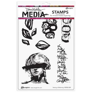 Ranger Ink Dina Wakley Media Cling Stamps 6"X9" - Seeing Is Believing