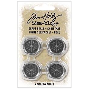 Idea-Ology Tim Holtz Metal Shape Seals 4/Pkg - Christmas