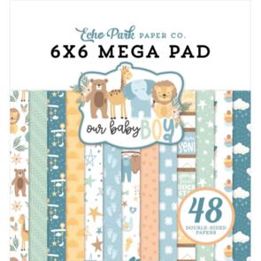 Echo Park Double-Sided Mega Paper Pad 6"X6" 48/Pkg-Our Baby Boy
