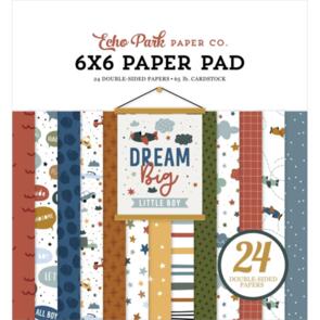 Echo Park Double-Sided Paper Pad 6"X6" 24/Pkg-Dream Big Little Boy