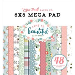 Echo Park Double-Sided Mega Paper Pad 6"X6" 48/Pkg-Life Is Beautiful