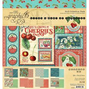 Graphic 45 Double-Sided Paper Pad 8"X8" 24/Pkg-Life's A Bowl Of Cherries