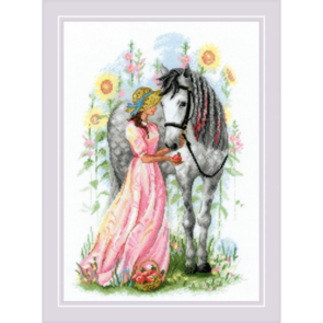 Riolis Horse Girl - Counted Cross Stitch Kit
