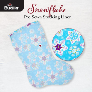 Bucilla Felt Stocking Liners For 18" Stockings - Snowflakes