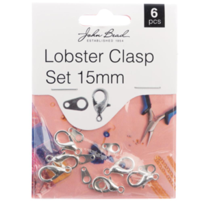 John Bead Lobster Clasp Set 15mm 6/Pkg