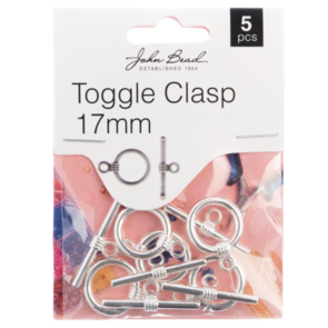 John Bead Toggle Clasp 17mm 5/Pkg