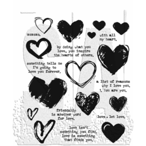 Stampers Anonymous Tim Holtz Cling Stamps 7"X8.5" - Love Notes