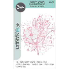 Sizzix Framelits Die Set 1PK W/Stamp - Floral Mix Cluster