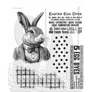 Stampers Anonymous Tim Holtz Cling Stamps 7"X8.5" - Mr. Rabbit