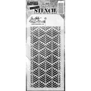 Stampers Anonymous Tim Holtz Layered Stencil - Deco Leaf
