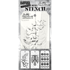 Stampers Anonymous Tim Holtz Mini Layered Stencil Set 3/Pkg - #61