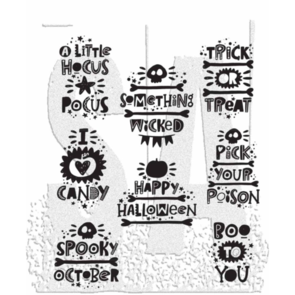 Stampers Anonymous Tim Holtz Cling Stamps 7"X8.5" - Halloween Whatnots