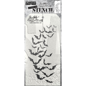 Stampers Anonymous Tim Holtz Layered Stencil 4.125"X8.5" - Batty