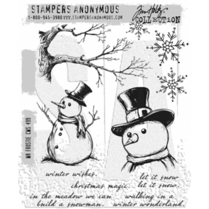 Stampers Anonymous Tim Holtz Cling Stamps 7"X8.5" - Mr. Frostie - Christmas 2024