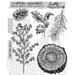 Stampers Anonymous Tim Holtz Cling Stamps 7"X8.5" - Forest Floor 2 - Christmas 2024