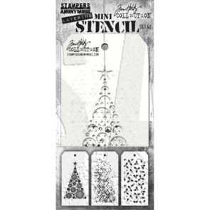 Stampers Anonymous Tim Holtz Mini Layered Stencil Set 3/Pkg - #62