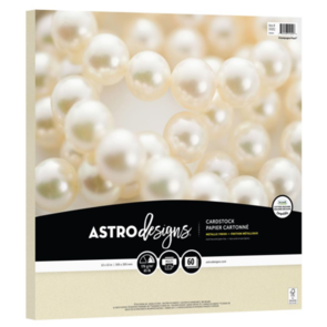 Neenah Astrodesigns 65lb Metallic Cardstock 12"X12" 60/Pkg - Champagne Pearl