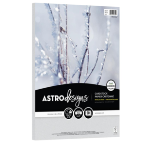 Neenah Astrodesigns 65lb Metallic Cardstock 8.5"X11" 50/Pkg - Metallic White