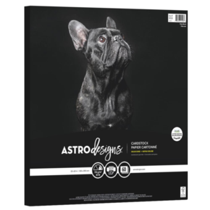 Neenah Astrodesigns 65lb Cardstock Pack 12"X12" 60/Pkg - Very Black