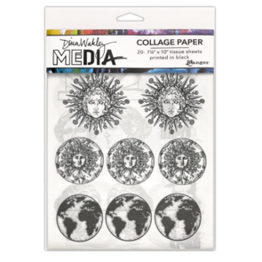 Ranger Ink Dina Wakley MEdia Collage Tissue Paper 7.5"X10" 20/PKg - Antiquities