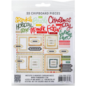 49 and Market Chipboard Set - Basics, Mistletoe And Memories