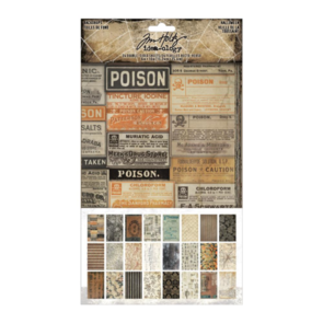 Idea-Ology Tim Holtz Backdrops Double-Sided Cardstock - Halloween