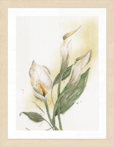 Lanarte  Cross Stitch Kit - Calla lily flower (on Linen)