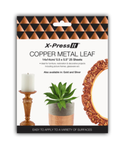 X-Press It Metal Leaf 140x140 25sh/bk