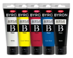 Byron Acrylic Paint 75Ml Primary Set/5