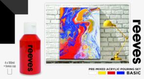 Reeves Pre-Mixed Acrylic Pour Paint Sets - Primary