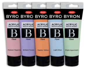 Byron Acrylic Paint 75ml Pastel Set/5