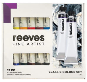 Reeves Fine Artist Oil Paint Set/12